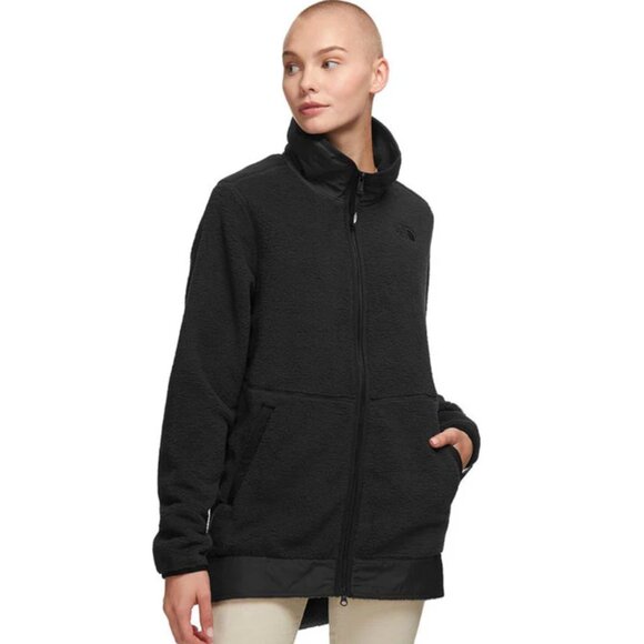 NEW The North Face Black Dunraven Sherpa Zip Up Parka Jacket - Picture 1 of 6